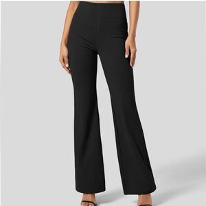 Halara High Waisted Pull On Back Pockets Flare Work Athleisure Pants